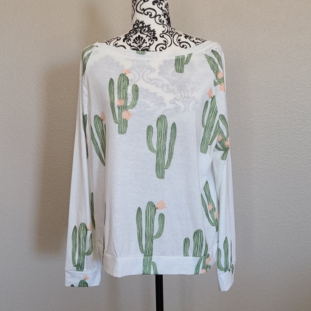 Cactus Print Top